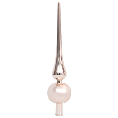 vidaXL Choinka z lampkami i bombkami, połówka, biała, 240 cm