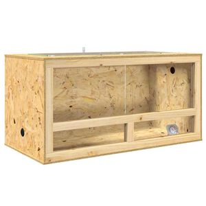 vidaXL Terrarium Brązowy 100 x 50 x 50 cm OSB