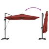 vidaXL Parasol Roma Czerwony 286 x 285 x 270 cm Aluminium i Poliester