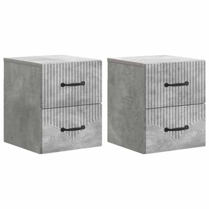 vidaXL Wisząca Szafka Nocna 2 szt. Betonowy szary 34,5 x 33 x 40 cm