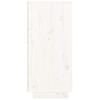 vidaXL Szafka, biała, 110x36x75 cm, lite drewno sosnowe