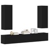 vidaXL 5-częściowy zestaw szafek telewizyjnych, czarny