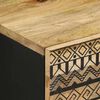 vidaXL Szafka nocna, czarna, 40x33,5x46 cm, lite surowe drewno mango