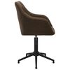 vidaXL Obrotowe krzesła stołowe, 4 szt., ciemnobrązowe, obite tkaniną