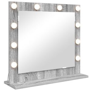 vidaXL Lustro toaletowe Szary Sonoma 60 x 55 x 18 cm Prostokątny