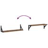 vidaXL Półki ścienne z półką 2 pcs Stare drewno 60 x 15 x 15,5 cm