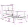 vidaXL Ł&oacute;żko z regałem, bez materaca, białe, 90x190 cm, sosnowe