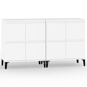 vidaXL Komody, 2 szt., białe, 60x35x70 cm, materiał drewnopochodny