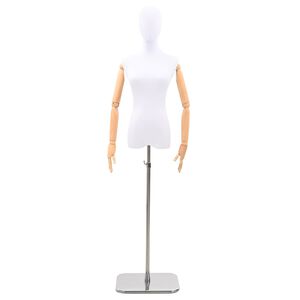 vidaXL Regulowana manekin 165-213 cm z podstawą Kobieta PP Biały