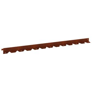 vidaXL Krawężnik do trawnika 50 szt. 102 x 4 x 4 cm Stal Rdzawy