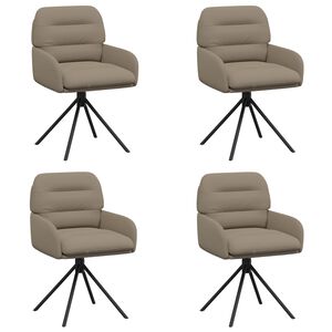 vidaXL Obrotowe krzesła jadalniane 4 pcs Ekosk&oacute;ra Cappuccino