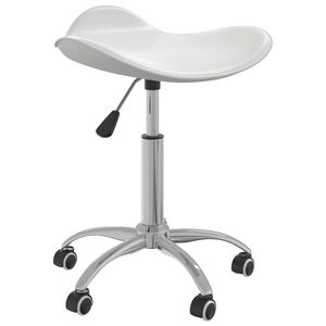 vidaXL Taboret kosmetyczny, biały, sztuczna sk&oacute;ra
