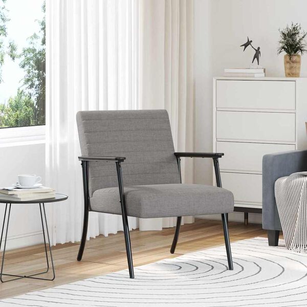 vidaXL fotel Ciemnoszary 59 x 75 x 78 cm tkanina