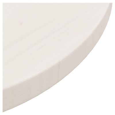 vidaXL Blat stołu, biały, Ø40x2,5 cm, lite drewno sosnowe