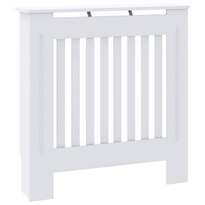 vidaXL Osłona na kaloryfer, materiał drewnopochodny, biała, 78 cm