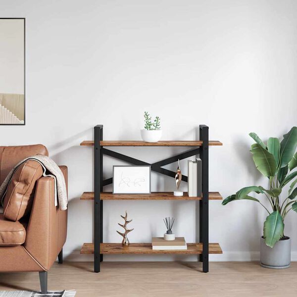 vidaXL P&oacute;łka na książki Stare drewno 100 x 33,5 x 102 cm