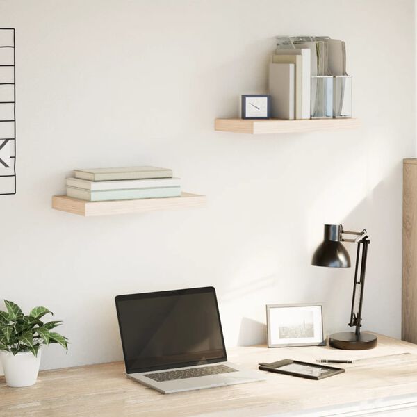 vidaXL P&oacute;łki, 2 szt., 40x23,5x4 cm, materiał drewnopochodny