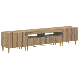 vidaXL Zestaw 3-częściowy szafki RTV z LED ARNHEM 3 szt. Dąb artisan