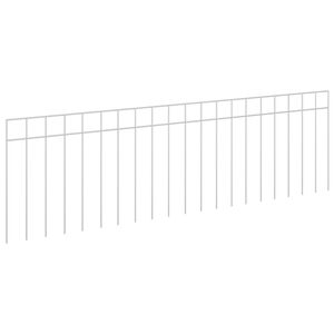 vidaXL Panel ogrodzeniowy 24 szt. 100 x 30 cm Stal ocynkowana srebrny