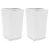 vidaXL Donice ogrodowe, 2 szt., białe, 32,5x32,5x57, PP