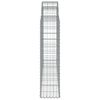 vidaXL Kosze gabionowe, 13 szt, 200x30x120/140cm, galwanizowane żelazo