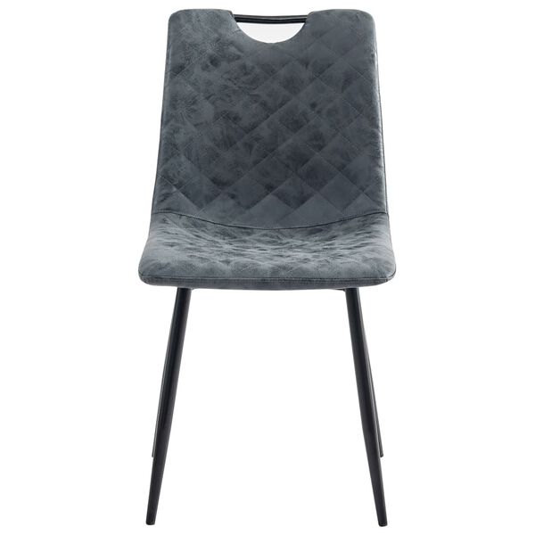 vidaXL Krzesła stołowe, 2 szt., czarne, obite sztuczną sk&oacute;rą