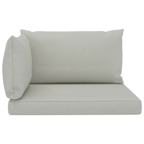 vidaXL Poduszki na sofę z palet, 3 szt., beżowe, tkanina