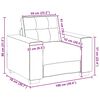 vidaXL Sofa 3 pcs Ciemna zieleń Tkanina lniana