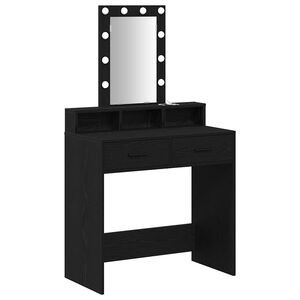 vidaXL Toaletka Czarny 79 x 41 x 140 cm Drewno inżynieryjne