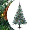 vidaXL Sztuczna choinka z 150 diodami LED Zielony 150 cm PVC i stal