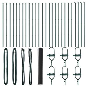 vidaXL Słupek ogrodzeniowy. Szary 50 x 1,2 m (siatka 13 mm) Stal i PVC