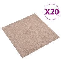 vidaXL Podłogowe płytki dywanowe, 20 szt., 5 m², 50x50 cm, beżowe