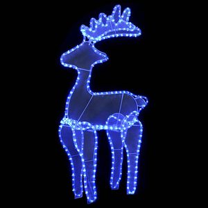 vidaXL Świąteczna dekoracja, renifer z siatki, 306 LED, 60x24x89 cm