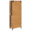 vidaXL Highboard Montowane na ścianie Stare drewno 69,5 x 34 x 180 cm