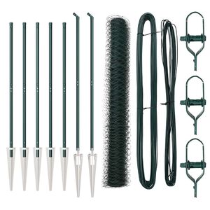 vidaXL Słupek ogrodzeniowy. Zielony 10 x 1,4 m (siatka 50 mm)