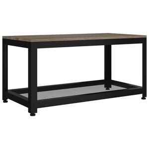 vidaXL Stolik kawowy, szaro-czarny, 90x45x45 cm MDF i żelazo