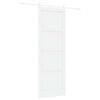 vidaXL Drzwi przesuwne ORKDAL 83 x 232 cm Lite drewno sosnowe Biały