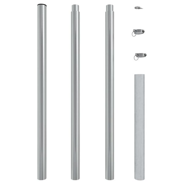 vidaXL Słupek do żagla przeciwsłonecznego, 250 cm, stal nierdzewna