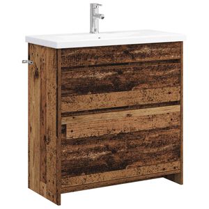 vidaXL Zestaw mebli łazienkowych Stare drewno 81 x 40 x 84,5 cm