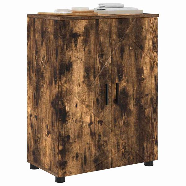 vidaXL Szafka Łazienkowa z przechowywaniem Dąb wędzony 60 x 35 x 80 cm