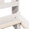 vidaXL Ł&oacute;żko z regałem, bez materaca, białe, 90x190 cm, sosnowe