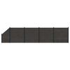 vidaXL Zestaw ogrodzeniowy 5 szt. 792 x 186 cm WPC i aluminium Czarny