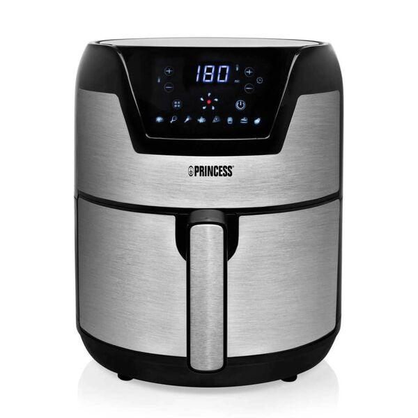 Princess Cyfrowa frytkownica powietrzna XXL, 1500 W, 4,5 L, srebrna
