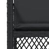 vidaXL Krzesła ogrodowe z poduszkami, 4 szt., czarne, polirattan