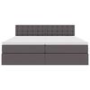 vidaXL Ł&oacute;żko z miejscem na przechowywanie i LED Szary 180 x 200 cm