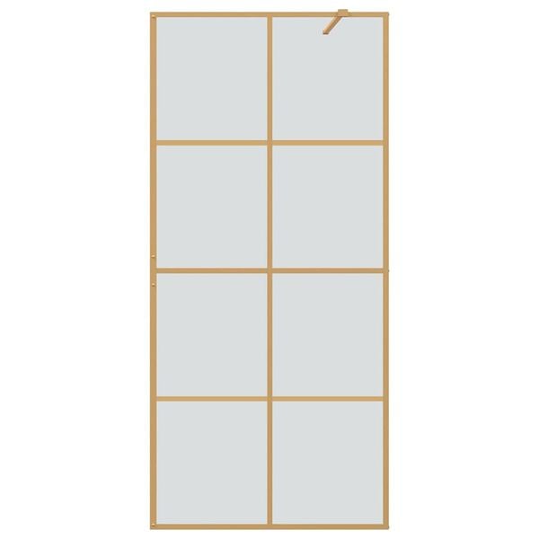 vidaXL Ściana prysznicowa typu walk-in złoty 90 x 195 cm