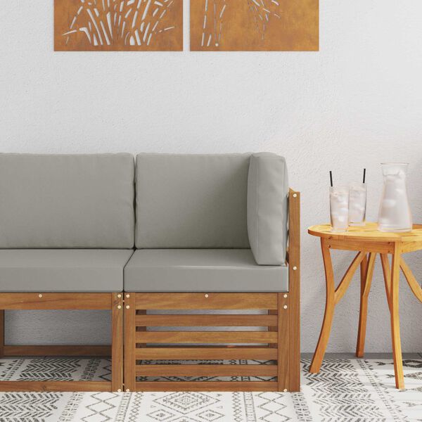 vidaXL Sofa narożna na zewnątrz Lite Drewno Akacji Naturalny