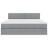 vidaXL Ł&oacute;żko z miejscem na przechowywanie i materacem Jasnoszary
