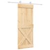 vidaXL Drzwi przesuwne Naturalne i białe 80 x 210 cm