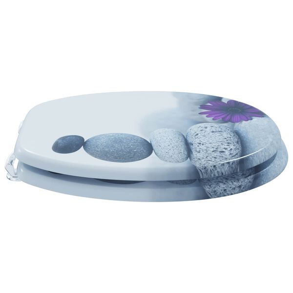 vidaXL Deska toaletowa Szary 44 x 38 cm Płyta MDF